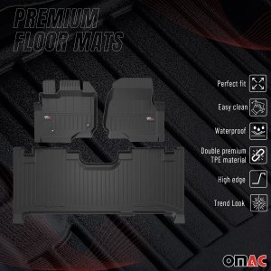 Ford F-150 Floor Mat - Omac - Premium TPE - Black - 2021